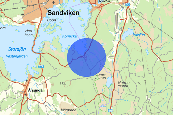 Bovik 01 maj 02.20, Trafikolycka, smitning från, Sandviken