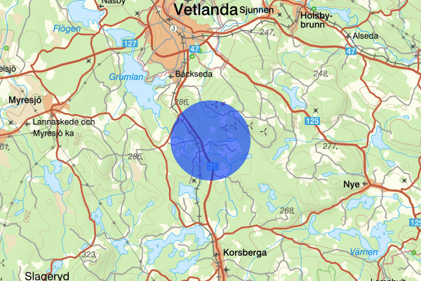 Stora Snärle 04 maj 11.16, Trafikolycka, vilt, Vetlanda