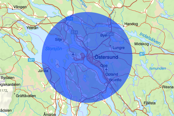 Östersund 09 maj 07.39, Sammanfattning natt, Jämtlands län