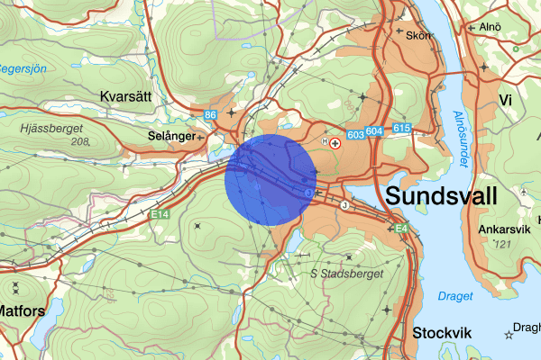 Nacksta 11 maj 08.50, Skadegörelse, Sundsvall