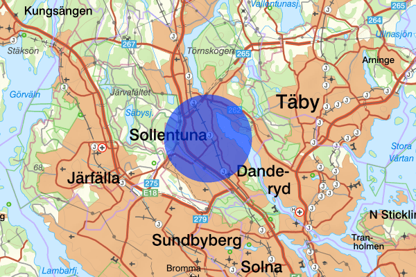 Tureberg 14 maj 10.30, Trafikolycka, Sollentuna