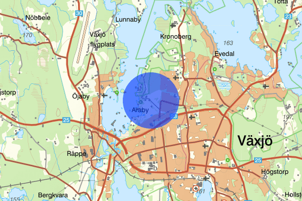 Araby 16 maj 16.01, Trafikolycka, Växjö