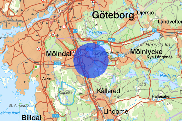 Kikås 17 maj 14.14, Arbetsplatsolycka, Mölndal