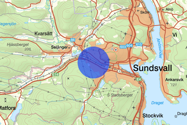 Nacksta 20 maj 16.34, Skadegörelse, Sundsvall