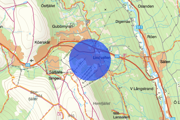 Lindvallen 22 maj 20.32, Trafikolycka, personskada, Malung-Sälen