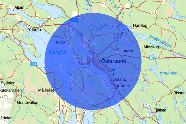 Östersund 23 maj 06.54, Sammanfattning natt, Jämtlands län