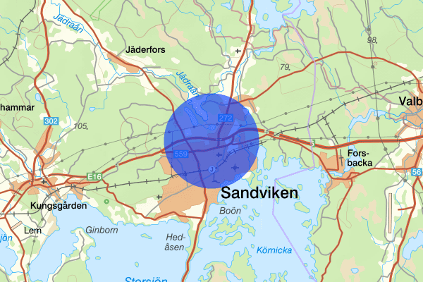 Sandbacka 30 maj 12.20, Olovlig körning, Sandviken