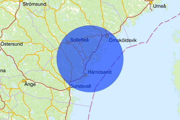  03 juni 07.01, Sammanfattning natt, Västernorrlands län