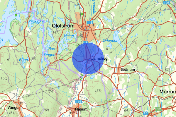 Jämshög 05 juni 17.45, Brand, Olofström