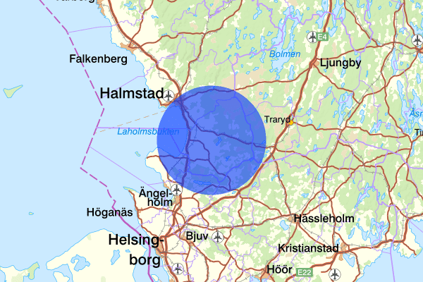  05 juni 14.33, Arbetsplatsolycka, Laholm