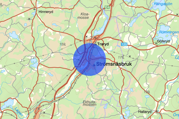 Strömsnäsbruk 10 juni 04.48, Trafikolycka, Markaryd