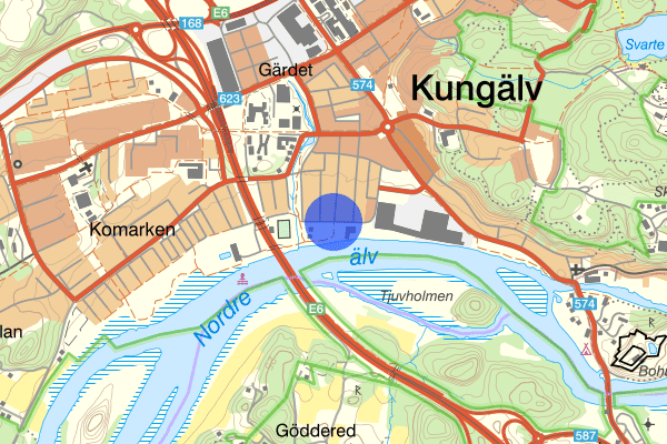 Västra Strandgatan 11 juni 21.03, Brand, Kungälv