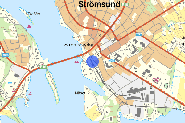 Strömsunds busstation 12 juni 15.56, Trafikolycka, Strömsund