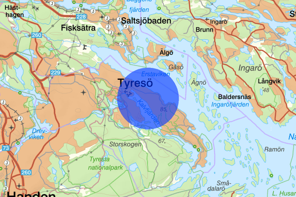 Brevikshalvön 12 juni 13.41, Anträffad död, Tyresö