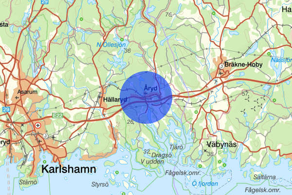 Åryd 13 juni 19.33, Brand, Karlshamn