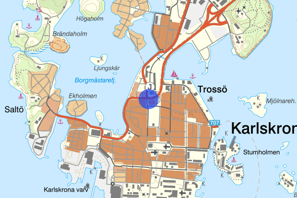 Österleden 13 juni 23.37, Rattfylleri, Karlskrona