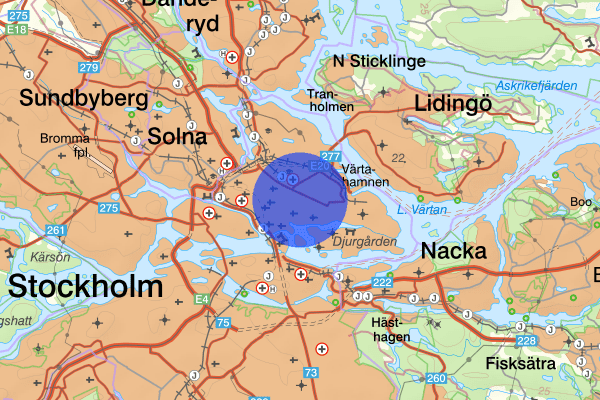 Östermalm 14 juni 12.40, Polisinsats/kommendering, Stockholm