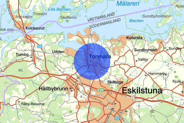 Torshälla 14 juni 16.30, Trafikolycka, personskada, Eskilstuna