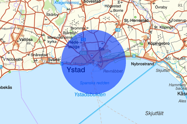 Ystad 14 juni 23.41, Trafikolycka, Ystad