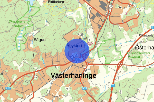 Åby 15 juni 19.39, Skadegörelse, Haninge