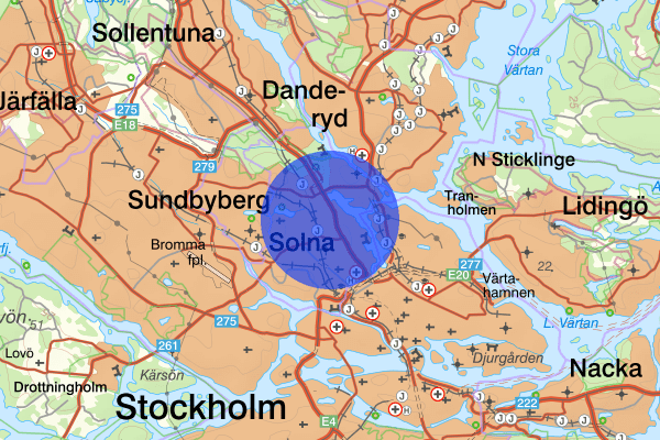 Frösunda 16 juni 09.44, Trafikolycka, Solna