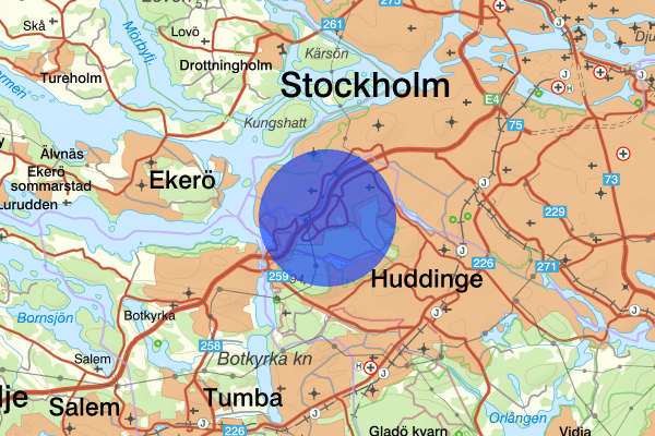 Kungens kurva 17 juni 14.57, Trafikolycka, vilt, Huddinge