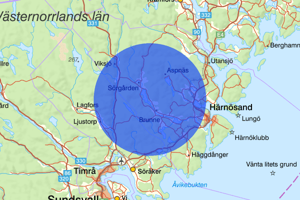 Stigsjö distrikt 17 juni 15.14, Trafikolycka, vilt, Härnösand