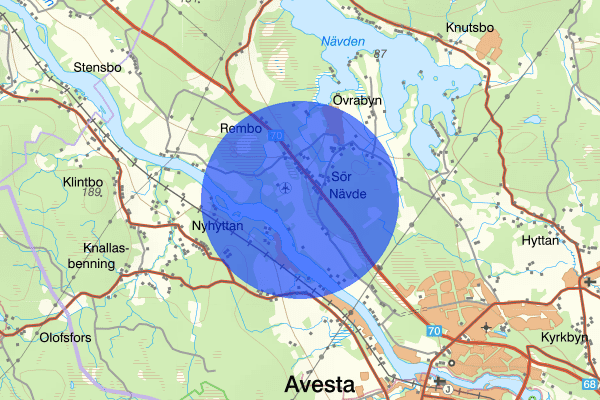 Avesta flygplats 19 juni 08.45, Trafikolycka, vilt, Avesta