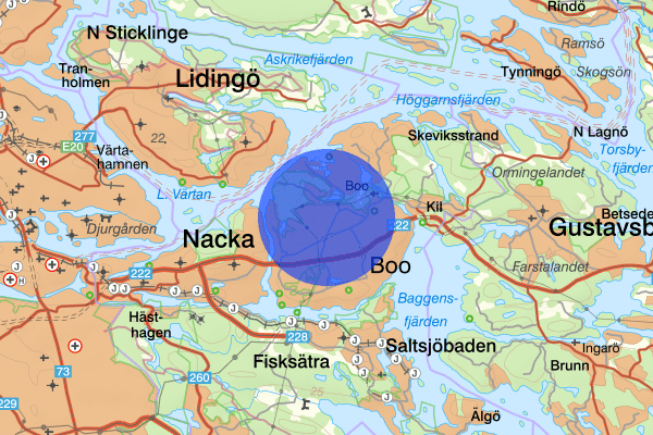 Orminge 21 juni 12.27, Trafikolycka, Nacka