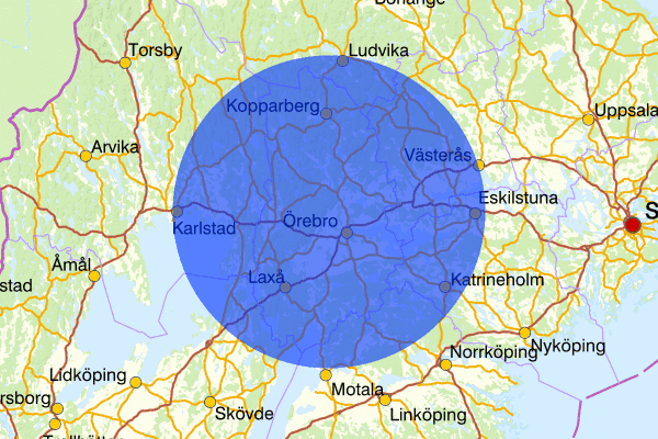 Örebro län 23 juni 07.35, Sammanfattning natt, Örebro län