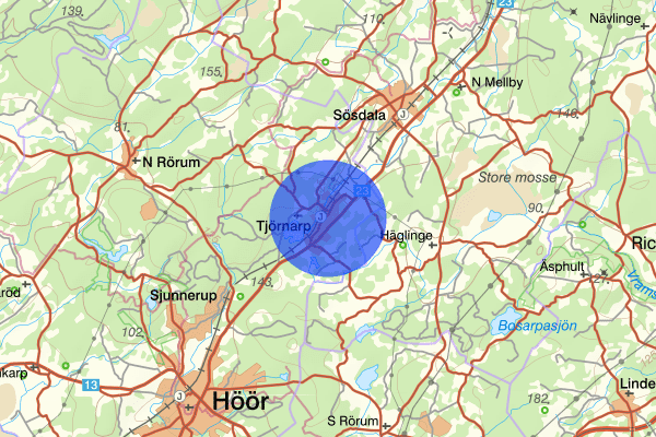 Tjörnarp 23 juni 18.39, Trafikolycka, Höör