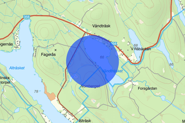 Vändträskvägen 25 juni 08.03, Trafikolycka, vilt, Boden