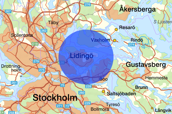  25 juni 18.06, Skadegörelse, Lidingö