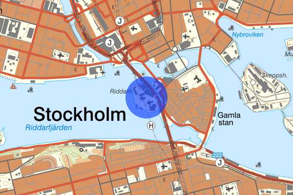 Riddarholmen 25 juni 19.21, Rån väpnat, Stockholm