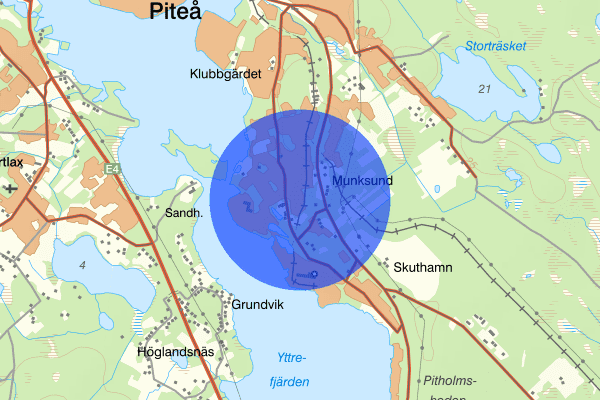 Munksund 25 juni 19.44, Brand, Piteå