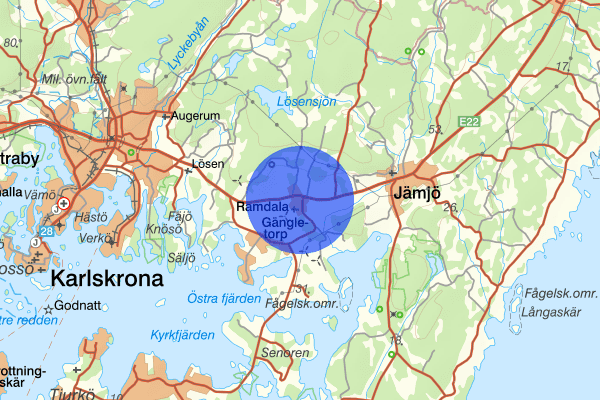 Ramdala 30 juni 19.25, Försvunnen person, Karlskrona