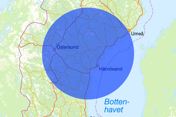 Västernorrlands län 01 juli 07.35, Sammanfattning natt, Västernorrlands län