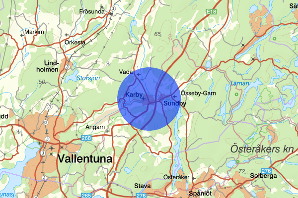 Karby 01 juli 15.00, Kontroll person/fordon, Vallentuna