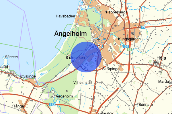 Södra Utmarken 02 juli 20.43, Misshandel, Ängelholm