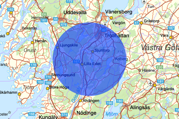  03 juli 19.41, Trafikolycka, personskada, Lilla edet