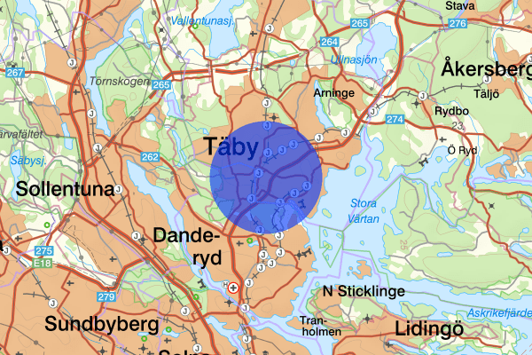 Roslags-Näsby 06 juli 05.31, Farligt föremål, misstänkt, Täby