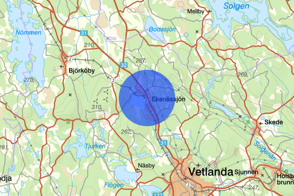 Ekenässjön 07 juli 14.06, Arbetsplatsolycka, Vetlanda