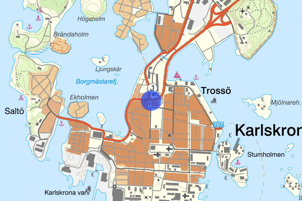 Österleden 10 juli 12.26, Trafikolycka, Karlskrona