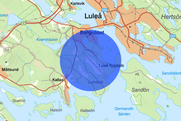 Luleå Airport 15 juli 07.00, Sammanfattning natt, Norrbottens län