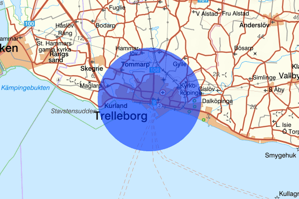 Trelleborg 18 juli 11.01, Trafikolycka, Trelleborg