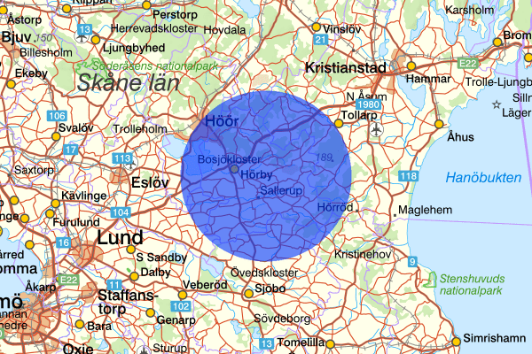  18 juli 23.36, Misshandel, grov, Hörby