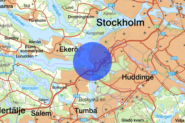 Vårby 19 juli 00.26, Brand, Huddinge