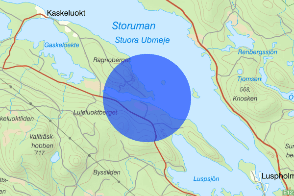 Östervik 19 juli 11.33, Trafikolycka, vilt, Storuman