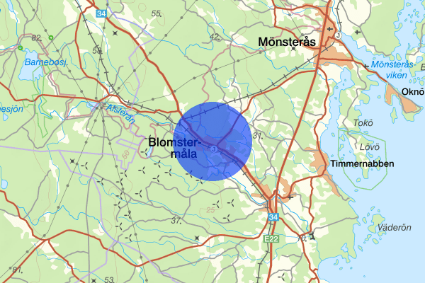 Blomstermåla 21 juli 04.48, Trafikolycka, Mönsterås