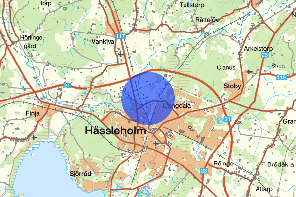 Kärråkra 20 juli 23.14, Brand, Hässleholm